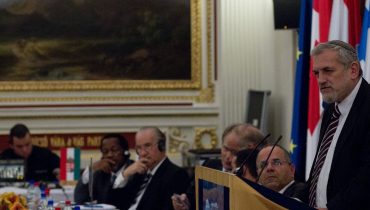 Rabbi Benny Elon at a conference of lobbying for Israel in Washington, Main Picture: Israel Allies Foundation