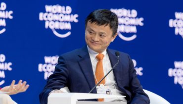 Jack Ma, YGL, Executive Chairman, Alibaba Group Holding, People's Republic of China; Member of the Board of Trustees, World Economic Forum speaking during the Session "Enabling eCommerce: Small Enterprises, Global Players" at the Annual Meeting 2018 of the World Economic Forum in Davos, January 24, 2018. Copyright by World Economic Forum / Sandra Blaser